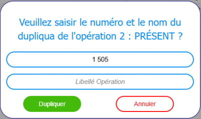Figure n°3 : Pop-Up de dupliqua.