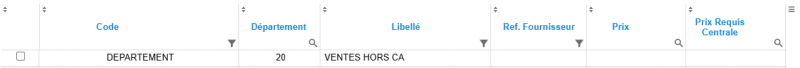 Cellule liste codes exemple saisie
