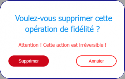 Figure n°25 : Pop-up Confirmation de Suppression
